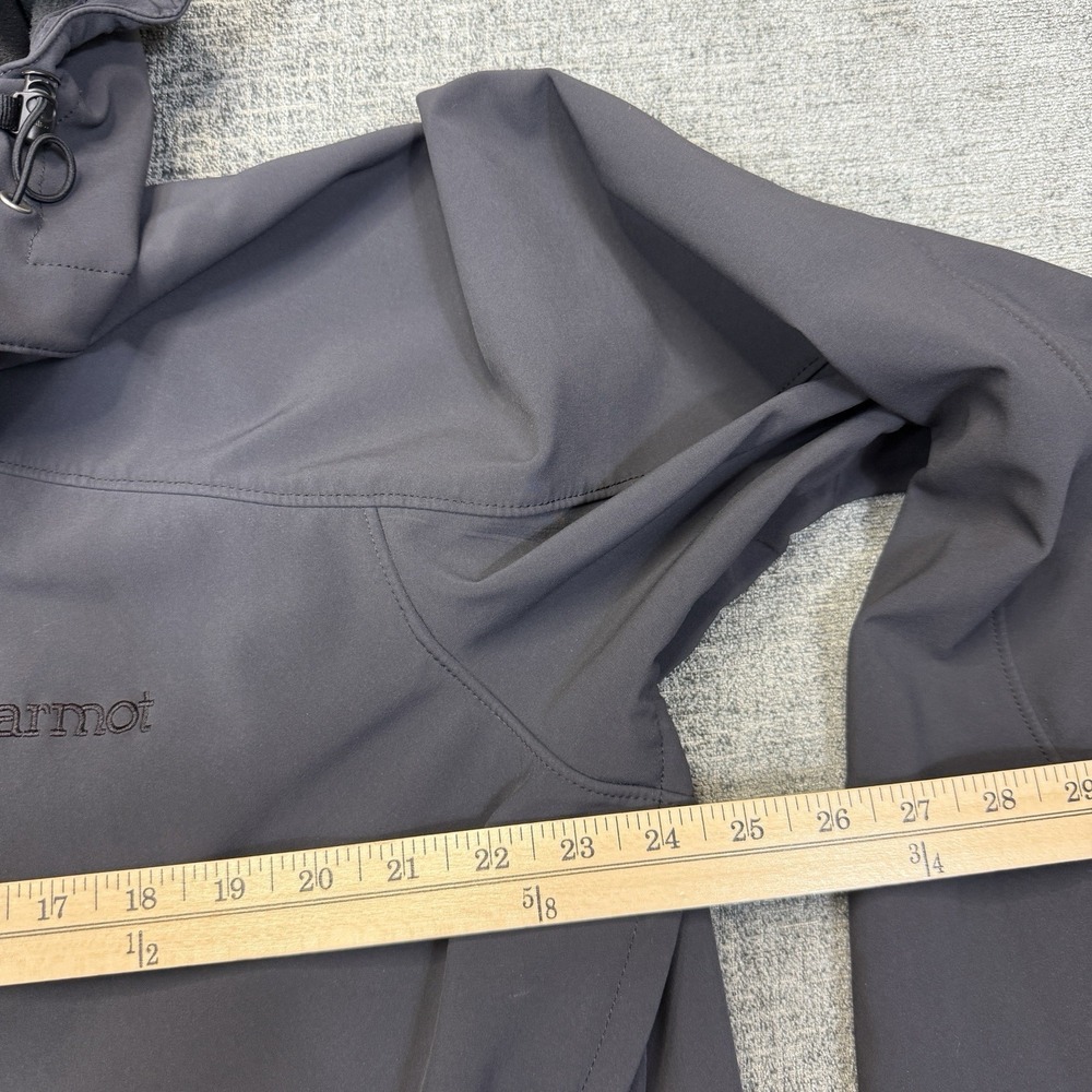 Marmot Softshell Jacket Men's XL Gray Removable Hooded Lined Outdoor - Picture 11 of 12